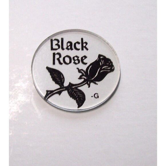 Black Rose 1992 NOS Original Pinball Machine Plastic Promo Disk G Below - Picture 1 of 3